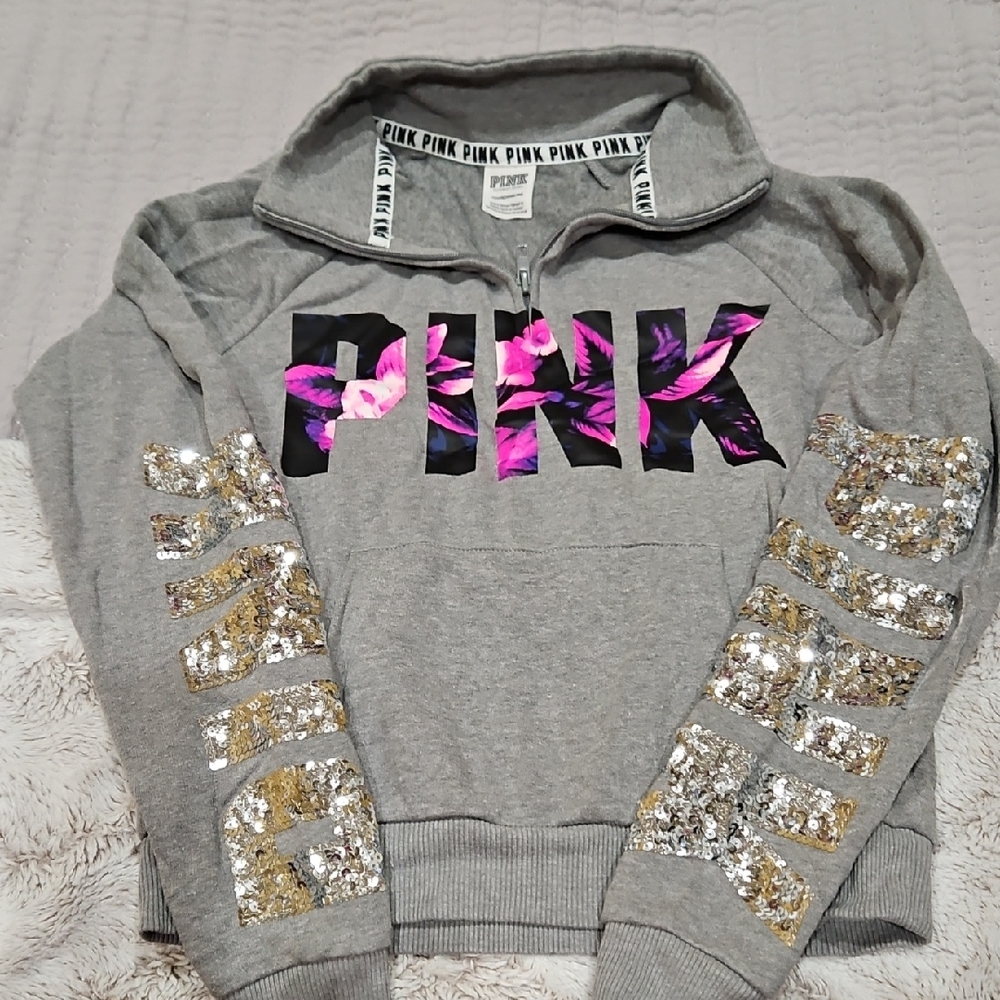 Victoria's Secret Gray and Gold Sequin Jacket